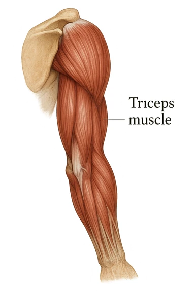 tricipite visto anatomicamente  sticker