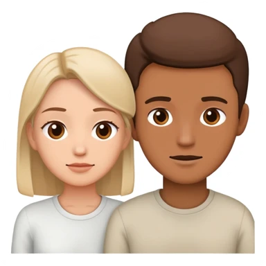 couple with different attachment styles resolving conflict healthily, one giving space while still staying connected, the other communicating calmly with respect for boundaries sticker