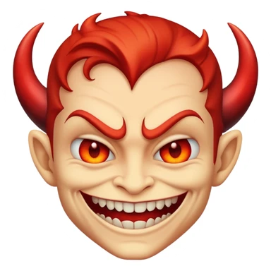 Devilish grin sticker