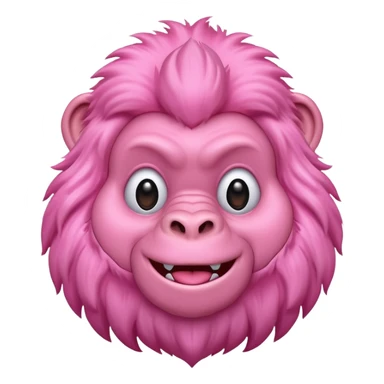 Cute pink gorilla sticker