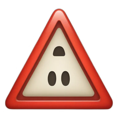 Red alert triangle with exclamation mark sticker