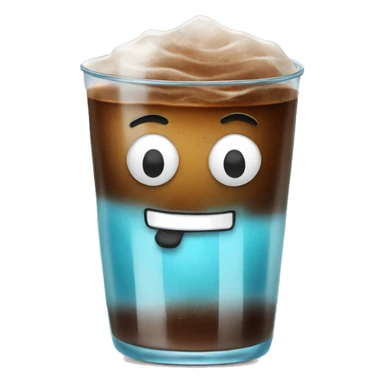 Glass of ice coffe sticker