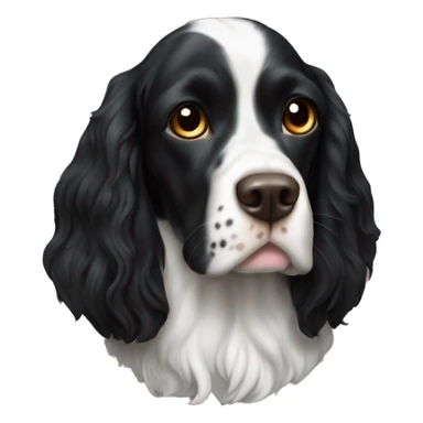 Black English springer spaniel sticker