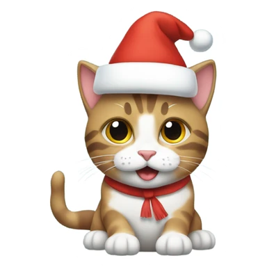 Un gato tricolor celebrando navidad  sticker