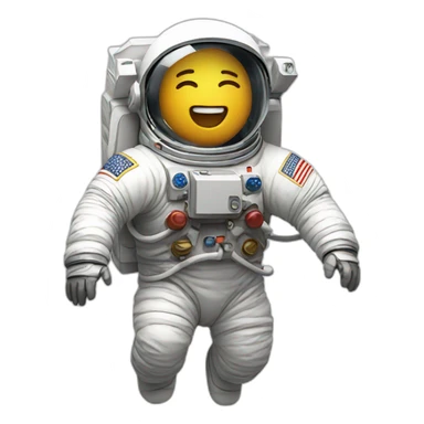 falling astronaut cute sticker