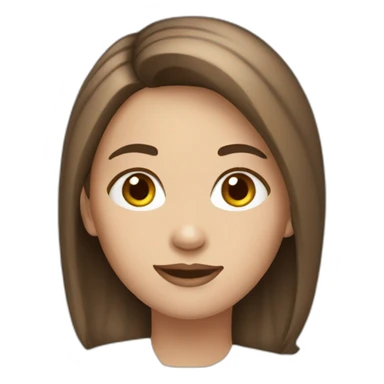 birthday white brown hair girl sticker