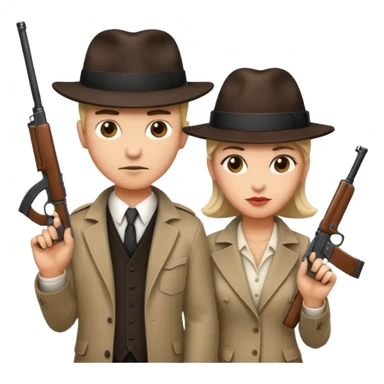 A gangster couple sticker