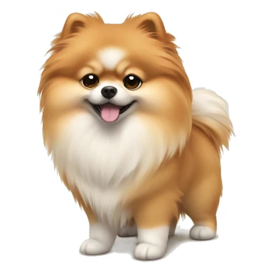 The dog is a cute fluffy pomeranian sticker