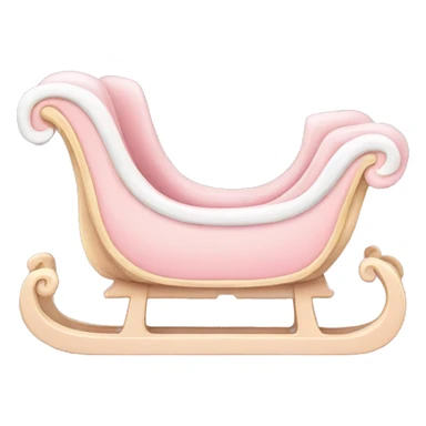 Pastel pink sleigh sticker