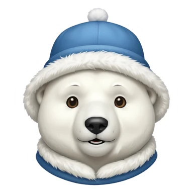 polar bar with hat sticker
