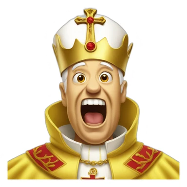 The Screaming yellow pope  sticker
