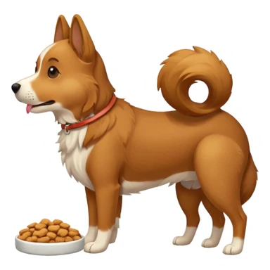 dog eating dog treat sticker