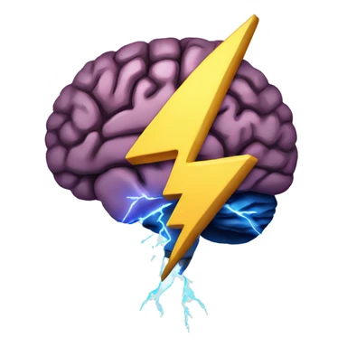 lightning bolt inside a brain sticker