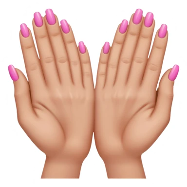 brown prayer hands with pink nails  sticker