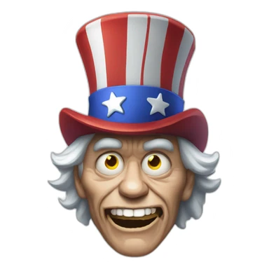 uncle sam as a scary sticker