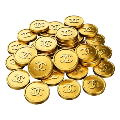 chanel coins pile sticker