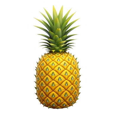 A pineapple flipped 180 degrees clockwise around the z axis   sticker