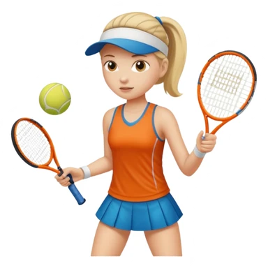 girl plays tennis sticker