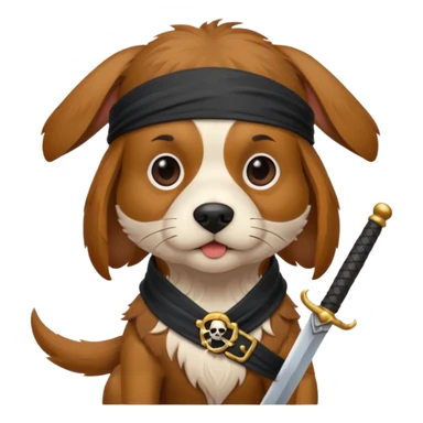 A dog pirate sticker
