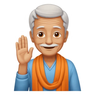 Old man namaste emoji sticker