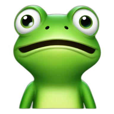 frog listening to misic sticker