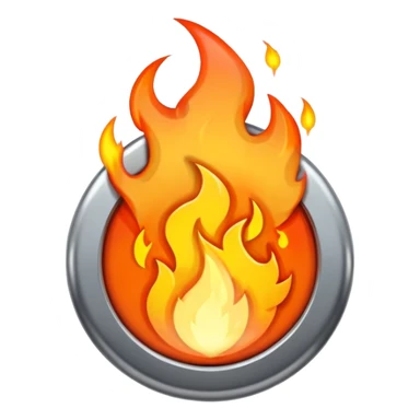 chrome orange fire  sticker