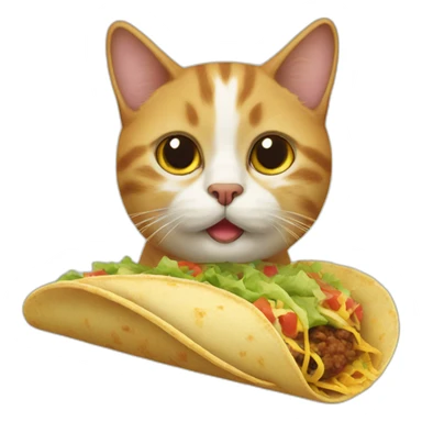 cat taco sticker