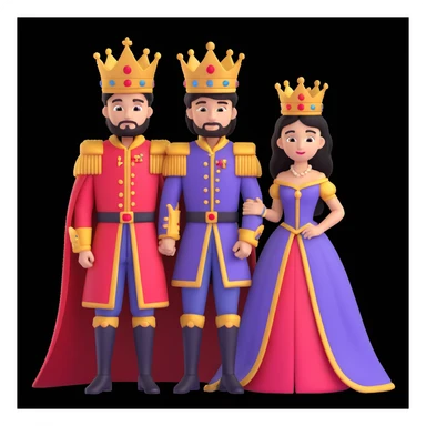 young king and queen posing sticker