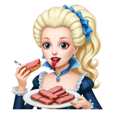 marie antoinette vampire eating spam meat sticker