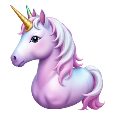 unicord with lomg hair sticker