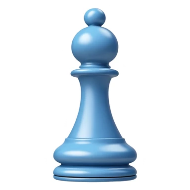 white plastic chess pieces, pawn, white sticker