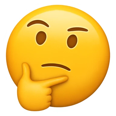 thinking face emoji sticker