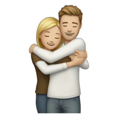 Hug white people sticker