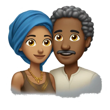 Eritrean couple sticker