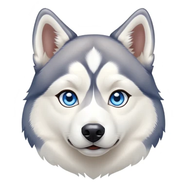 Husky siberian blue eyes on live shopping  sticker