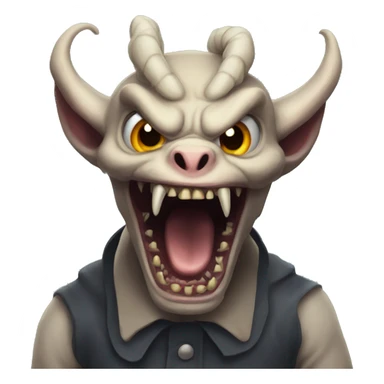 scary frightening chimera  sticker