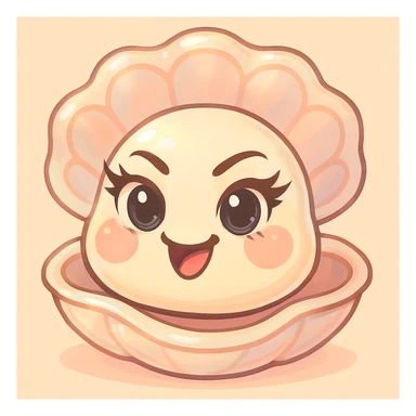 Keep the image identical but enhance the reflections and nuances with more pastel, nacreous, cream, peach, and greige tones, without changing anything else. sticker