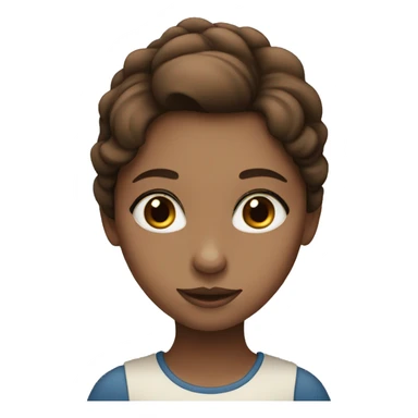 Girl with blue eyes and brown hair sticker