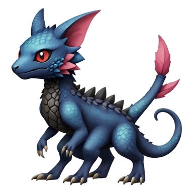 Dark edgy exotic painted Fakémon-Pokémon-Trico-Vernid-creature sticker