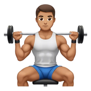man seated weighted wrist curl sticker