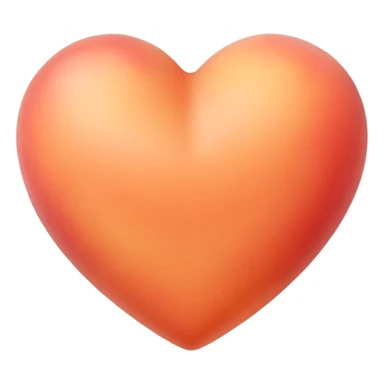 Peach colored heart sticker