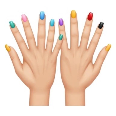 hands with nails done sticker