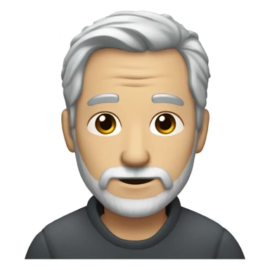 Sigma male with beard and a little gray hair and mid taper freeform sticker