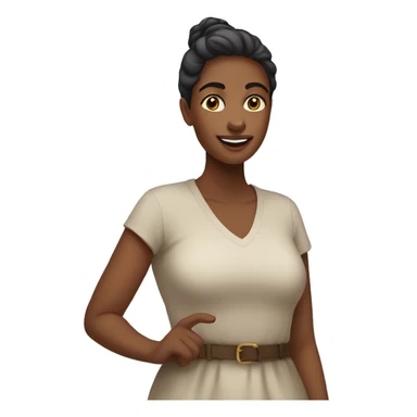 mulher com a mão nas costas sticker