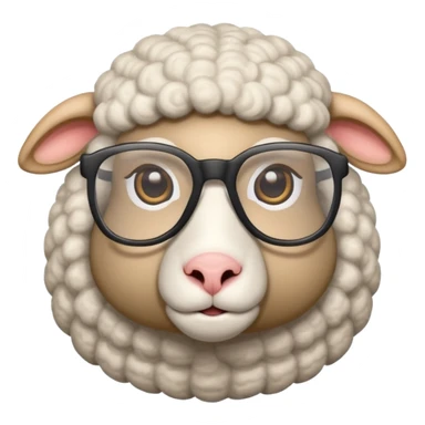 Oveja con lentes sticker
