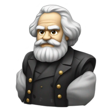 Karl Marx with large muscles sticker