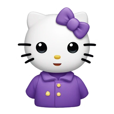 purple hello kitty sticker