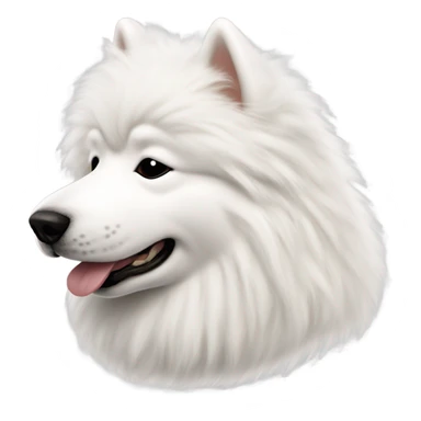 Samoyed covered in milk sticker