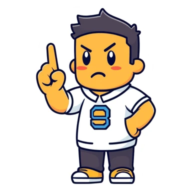 Reggie middle finger  sticker