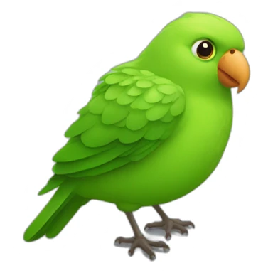 Duolingo bird super fat green sticker
